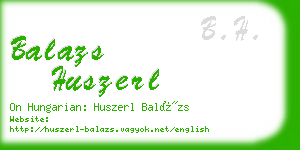 balazs huszerl business card